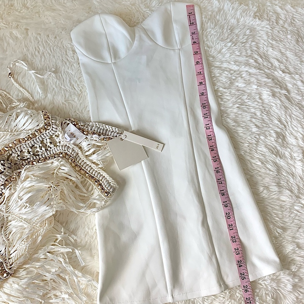 NEW IXIAH x Free People Sombre Crochet Beaded Sequin Dress white Small MED NWT - Picture 12 of 16